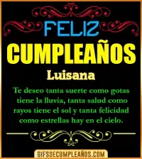GIF Frases de Cumpleaños Luisana